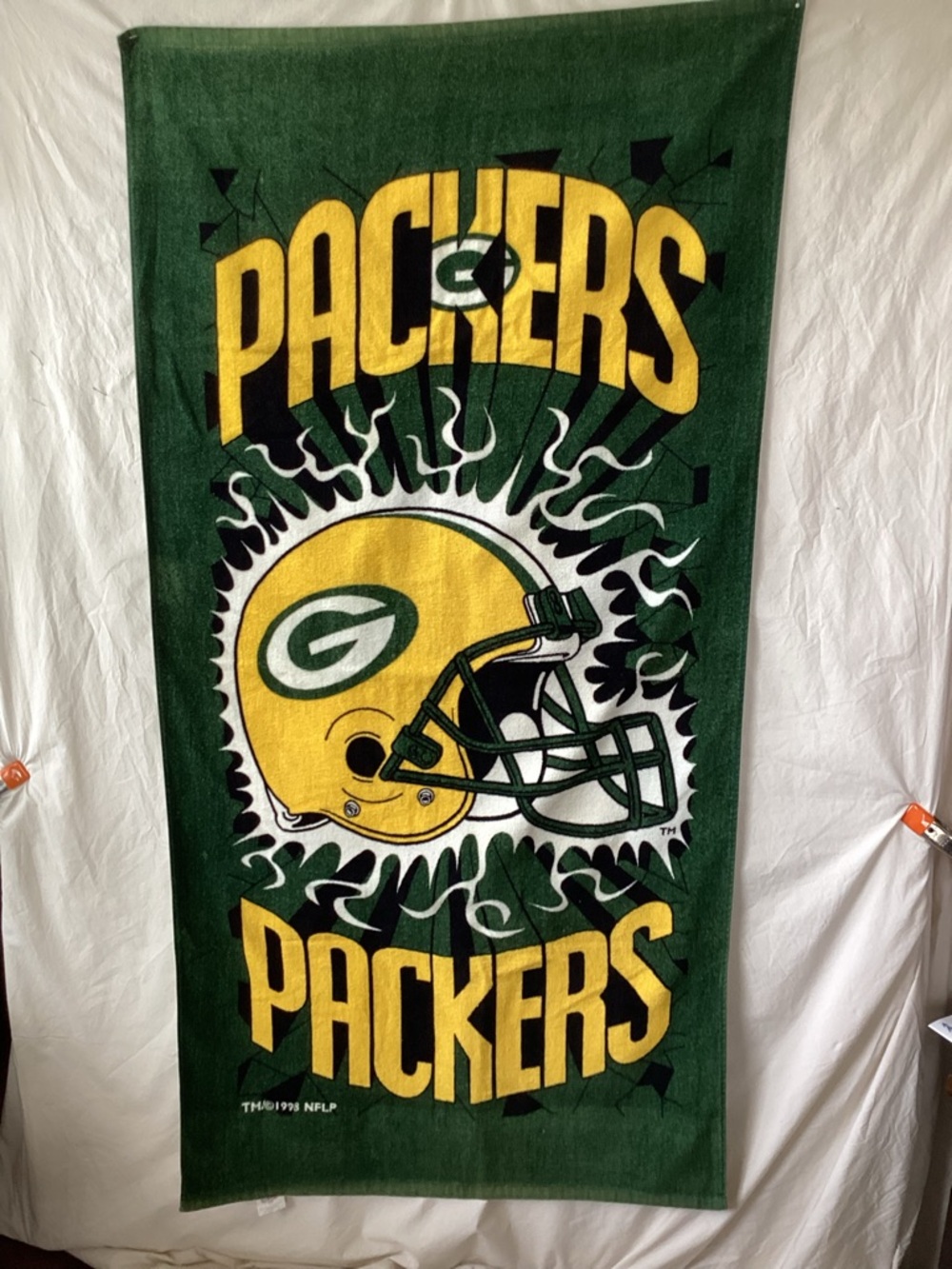 Vintage 1998 Green Bay packers NFL large beach towel football